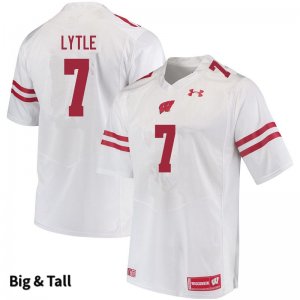 Men's Wisconsin Badgers NCAA #7 Spencer Lytle White Authentic Under Armour Big & Tall Stitched College Football Jersey ZA31N25UM